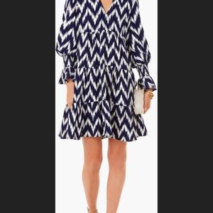 Pomander Place Navy Ikat Dress Tuckernuck